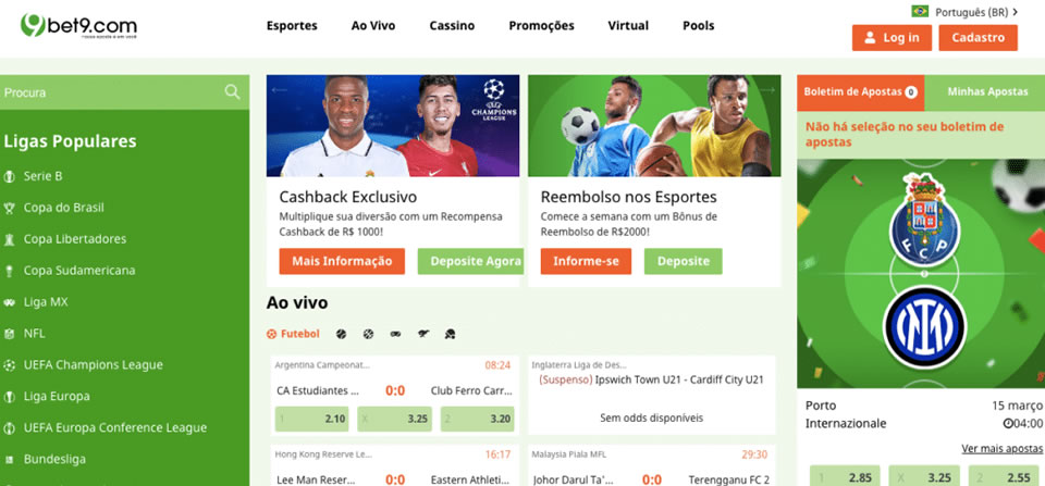 Como já mencionado, o site possui uma enorme variedade de apostas em esportes populares do Brasil e do mundo, abrangendo diversos estilos e categorias. Confira algumas das opções que o site oferece: